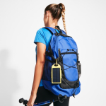 Mochila desportiva de nylon com bolsos laterais de rede cor vermelho vista detalhe 1