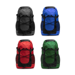 Mochila desportiva de nylon com bolsos laterais de rede cor vermelho vista detalhe 3