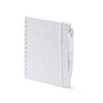 Caderno de extrato de pedra com capa dura, folhas A5 pautadas cor branco primeira vista de uso