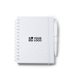 Caderno de extrato de pedra com capa dura, folhas A5 pautadas vista principal