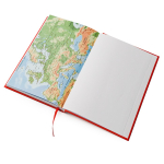 Agenda com capa acolchoada com relevo e marca-página A5 cor vermelho vista detalhe 4