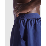 Calções desportivos elásticos para homem 100 g/m2 Roly Direct Murray cor azul-marinho vista detalhe 2