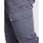 Calças de trabalho de algodão com cós elástico 240 g/m2 Roly Safety cor cinzento topo vista detalhe 1