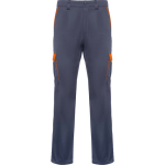 Calças compridas unissexo multibolsos contraste 250 g/m2 Roly Trooper cor cor-de-laranja segunda vista