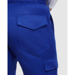 Calças de trabalho de poliéster e algodão 240 g/m2 Roly Daily cor azul petróleo vista detalhe 2