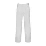 Calças de trabalho de poliéster e algodão de corte direito 210 g/m2 Roly Pintor cor branco segunda vista