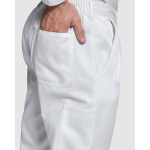 Calças de trabalho de poliéster e algodão de corte direito 210 g/m2 Roly Pintor cor branco vista detalhe 2