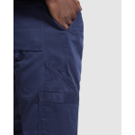 Calças de trabalho com bolsos de poliéster e algodão 245 g/m2 Roly Protect cor azul-marinho vista detalhe 2