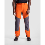 Calças unissexo caminhada com presilhas para cinto 130 g/m2 Roly Direct Bonati cor cor-de-laranja primeira vista de uso