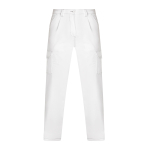 Calças de trabalho com elastano 250 g/m2 Roly Daily Stretch cor branco segunda vista