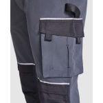 Calças de trabalho, multibolsos com elastano 260 g/m2 Roly Wall cor preto vista detalhe 2