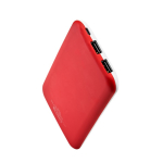 Powerbank bicolor com indicador luminoso de carga 10 000 mAh cor vermelho vista detalhe 2