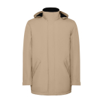Parka de poliéster reciclado impermeável 400 g/m2 Roly Direct America cor areia segunda vista