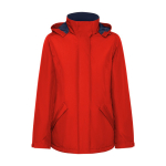 Parka de poliéster reciclado para mulher 400 g/m2 Roly Direct America cor vermelho segunda vista