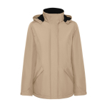 Parka de poliéster reciclado para mulher 400 g/m2 Roly Direct America cor areia segunda vista