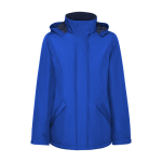 Parka de poliéster reciclado para mulher 400 g/m2 Roly Direct America cor azul real segunda vista