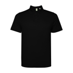 Polo técnico de manga curta, poliéster reciclado 125 g/m2 Roly Direct Tormo cor preto segunda vista