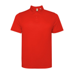 Polo técnico de manga curta, poliéster reciclado 125 g/m2 Roly Direct Tormo cor vermelho segunda vista