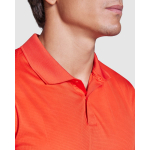 Polo técnico de manga curta, poliéster reciclado 125 g/m2 Roly Direct Tormo cor cor-de-laranja escuro vista detalhe 1