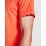 Polo técnico de manga curta, poliéster reciclado 125 g/m2 Roly Direct Tormo cor cor-de-laranja escuro vista detalhe 2