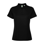 Polo técnico de poliéster reciclado para mulher 125 g/m2 Roly Direct Tormo cor preto segunda vista