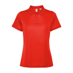 Polo técnico de poliéster reciclado para mulher 125 g/m2 Roly Direct Tormo cor vermelho segunda vista