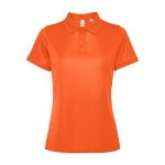 Polo técnico de poliéster reciclado para mulher 125 g/m2 Roly Direct Tormo cor cor-de-laranja escuro segunda vista