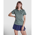 Polo técnico de poliéster reciclado para mulher 125 g/m2 Roly Direct Tormo cor verde oliva primeira vista de uso