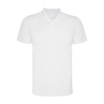 Polo técnico de manga curta de poliéster piqué 150 g/m2 Roly Direct Monzha cor branco segunda vista