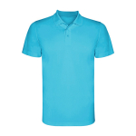 Polo técnico de manga curta de poliéster piqué 150 g/m2 Roly Direct Monzha cor turquesa segunda vista