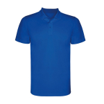 Polo técnico de manga curta de poliéster piqué 150 g/m2 Roly Direct Monzha cor azul real segunda vista