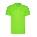 Polo técnico de manga curta de poliéster piqué 150 g/m2 Roly Direct Monzha cor verde-lima segunda vista