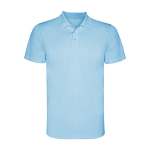 Polo técnico de manga curta de poliéster piqué 150 g/m2 Roly Direct Monzha cor azul-claro segunda vista