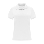 Polo técnico de poliéster piqué para mulher 150 g/m2 Roly Direct Monzha cor branco segunda vista