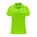 Polo técnico de poliéster piqué para mulher 150 g/m2 Roly Direct Monzha cor verde-lima segunda vista