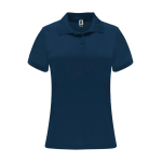 Polo técnico de poliéster piqué para mulher 150 g/m2 Roly Direct Monzha cor azul-marinho segunda vista