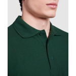Polo de poliéster e algodão de manga comprida 220 g/m2 Roly Direct Carpe cor azul-marinho vista detalhe 1