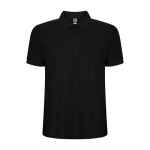 Polo de manga curta de malha piqué 220 g/m2 Roly Direct Pegaso Premium cor preto segunda vista