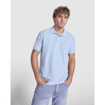 Polo de manga curta de malha piqué 220 g/m2 Roly Direct Pegaso Premium cor branco quarta vista de uso