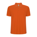 Polo de manga curta de malha piqué 220 g/m2 Roly Direct Pegaso Premium cor cor-de-laranja segunda vista