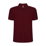 Polo de manga curta de malha piqué 220 g/m2 Roly Direct Pegaso Premium cor grená segunda vista