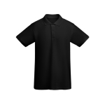 Polo de manga curta de algodão orgânico 210 g/m2 Roly Direct Prince cor preto segunda vista