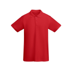 Polo de manga curta de algodão orgânico 210 g/m2 Roly Direct Prince cor vermelho segunda vista