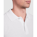 Polo de manga curta de algodão orgânico 210 g/m2 Roly Direct Prince cor branco vista detalhe 1