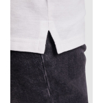 Polo de manga curta de algodão orgânico 210 g/m2 Roly Direct Prince cor branco vista detalhe 2