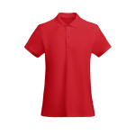 Polo de algodão orgânico para mulher 210 g/m2 Roly Direct Prince cor vermelho segunda vista