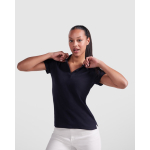 Polo de algodão orgânico para mulher 210 g/m2 Roly Direct Prince cor vermelho primeira vista de uso