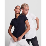 Polo de algodão orgânico para mulher 210 g/m2 Roly Direct Prince cor vermelho terceira vista de uso