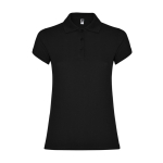 Polo de algodão de malha piqué para mulher 200 g/m2 Roly Direct Star cor preto segunda vista
