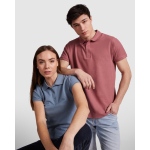 Polo de algodão de malha piqué para mulher 200 g/m2 Roly Direct Star cor preto terceira vista de uso